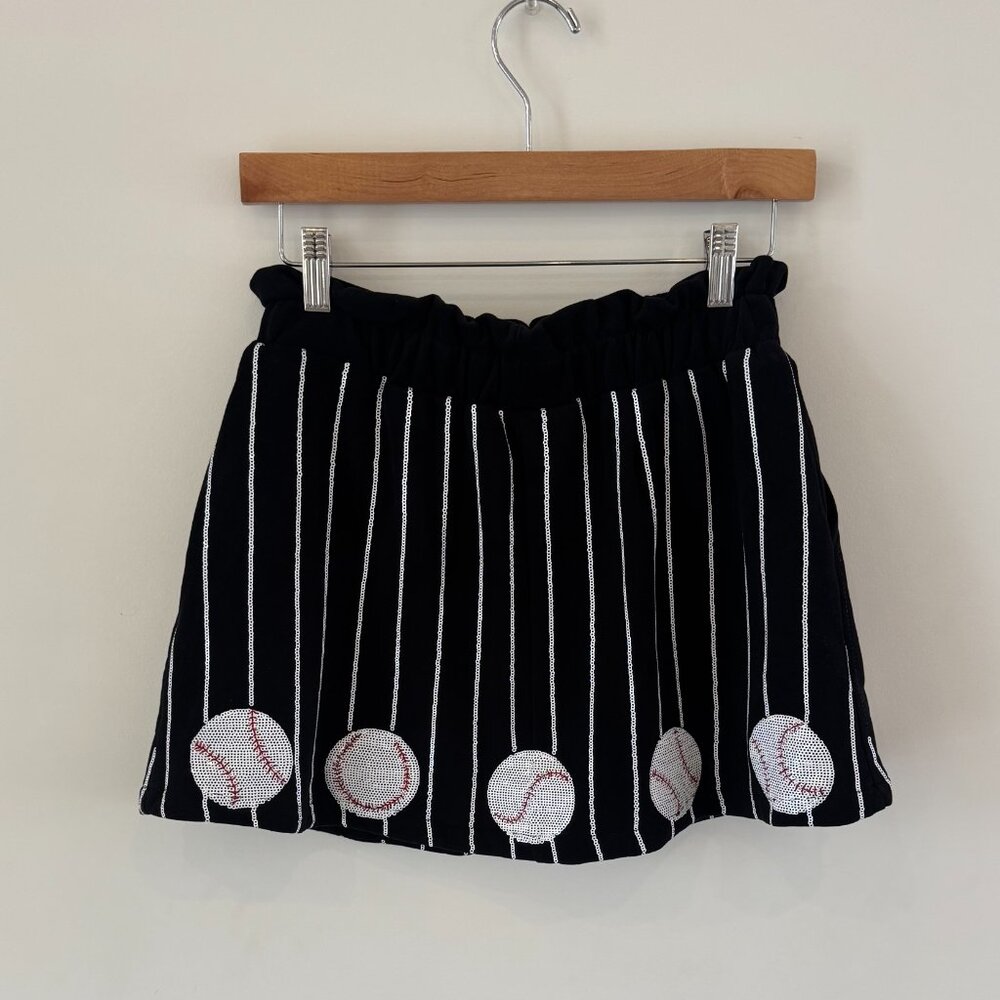 Queen of Sparkles Pinstripe Baseball Skort - Picture 3 of 4